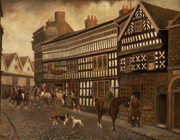 c. 1828 print of Crown Hotel